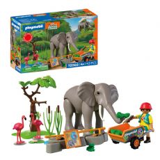 Elefant mit Tierpfleger